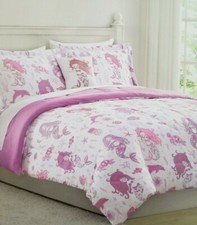 3 pc Mila Molly Dazzle Mermaid Twin Comforter, Sham, Deco Pillow Set NIP