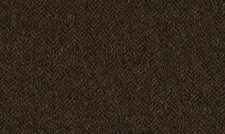 Pure Wool Shetland Herringbone Fabric Material - TOBACCO