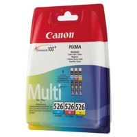 Canon 4541B018 Canon CLI-526 C/M/Y Cyan, Magenta, Gelb Druckerpatronen, 3Er-Set