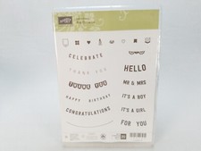 STAMPIN UP CLING STAMPS PHOTOPOLYMER SET NEW ANY OCCASION 143348