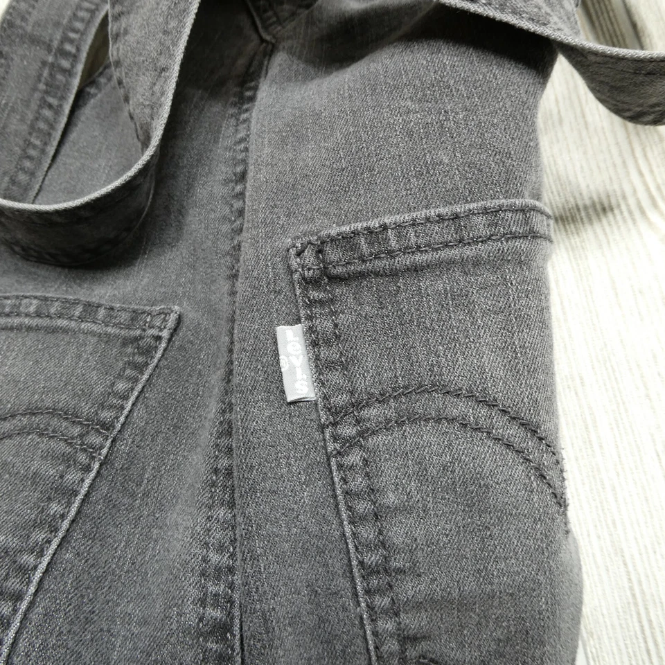 Комбинезон Levis с серебряной вкладкой для девочек размер 8 Reg выцветший черный джинсовый джемпер - Изображение 4 из 4