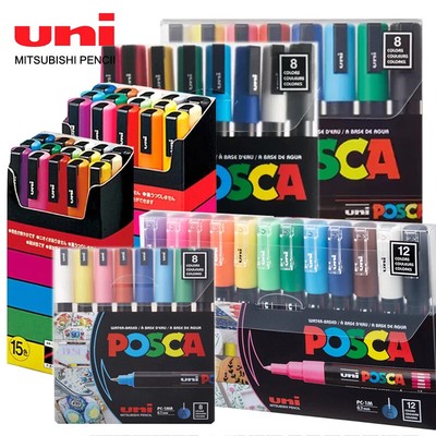 UNI POSCA Marker Set Graffiti New Packaging PC-1M PC-3M PC-5M POP Advertising Po