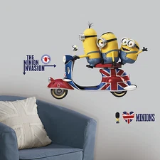 MINIONS WALL DECALS 33"x 26" Giant Room Stickers Despicable Me Movie Decor NEW