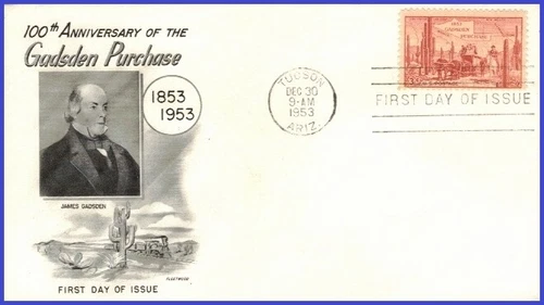 USA4 #1028 U/A FLEETWOOD FDC   Gadsden Purchase