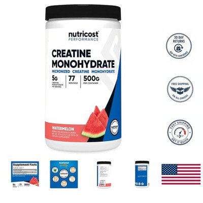 Delicious Watermelon Creatine Monohydrate Powder - 500g Micronized  Formula