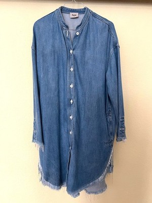 Orig. Acne Studios Jeanskleid XS oversized 36 38 40 Fransen