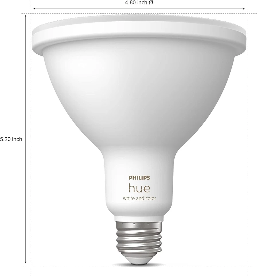 Philips Hue White And Color Ambiance 2 Pack Outdoor Smart Light Bulbs Par38 - Image 2 of 4