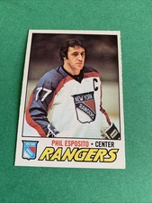 Vintage Hockey Card 1977/78 Opee Chee No.55 Phil Esposito Minor Mini Line-face