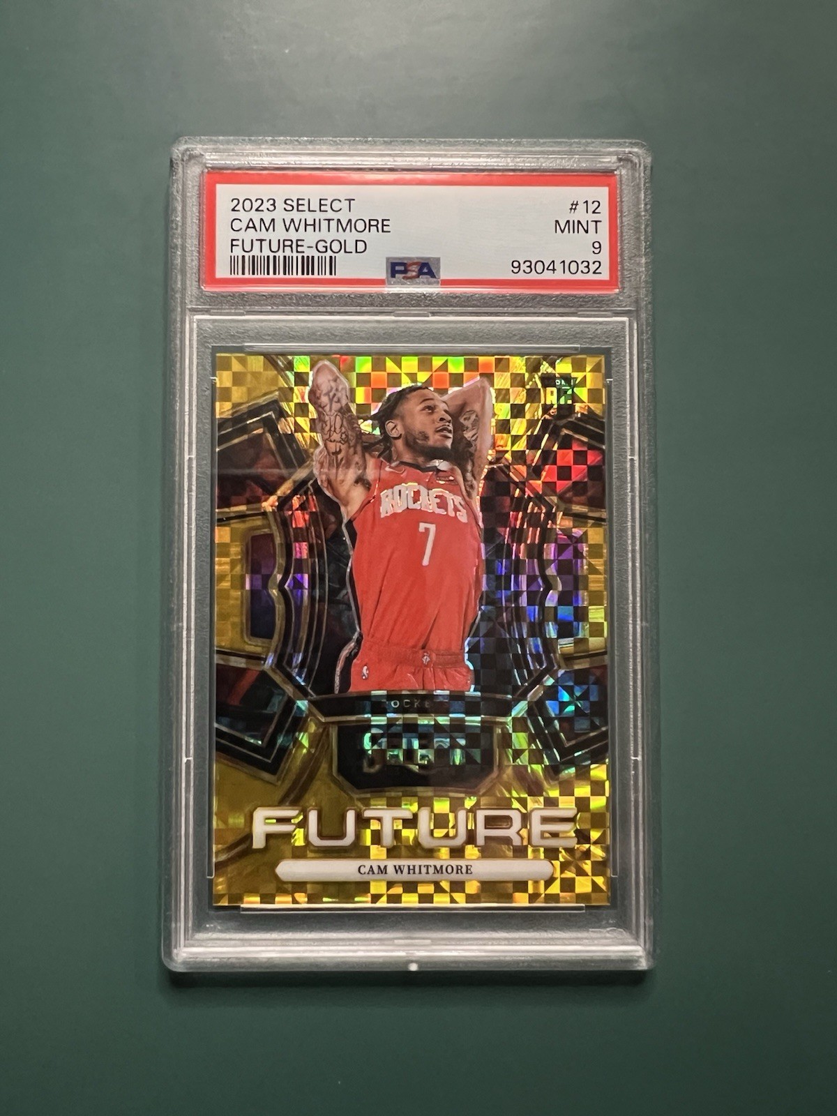 2023-24 Select Cam Whitmore Future Gold Prizm RC SSP /10 PSA 9
