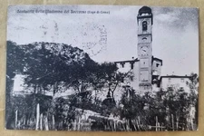SANCTUARY OF THE MADONNA DEL RESCCORSO TRAVELLED 1916 COLICO COMO BOAT STAMP