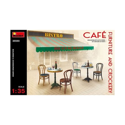 MiniArt Scenery & Accessories 1/35 Cafe Furniture & Crockery New