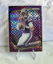 Panini 2025 Prizm J.J. McCarthy Minnesota Vikings RC #279 Purple Prizm /49