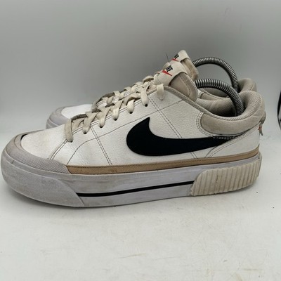 Nike Court Legacy Lift Womens Size 10 White Athletic Leather Shoes Sneakers