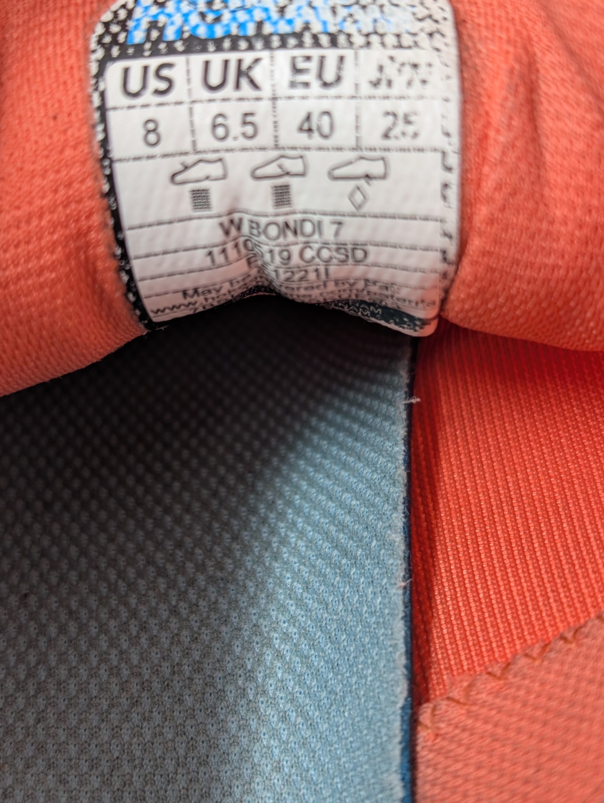 Hoka Bondi 7 Orange Running Shoes Breathable Sneakers 1110519CCSD Women's Size 8 thumbnail 17