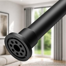 Tension Curtain Rod for Window, 83-123 Inches, Heavy Duty Curtain Rods No Dri...