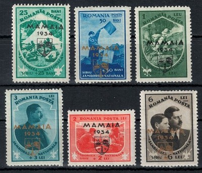 RUMÄNIEN 1934 Pfadfinderlager 6v MH*