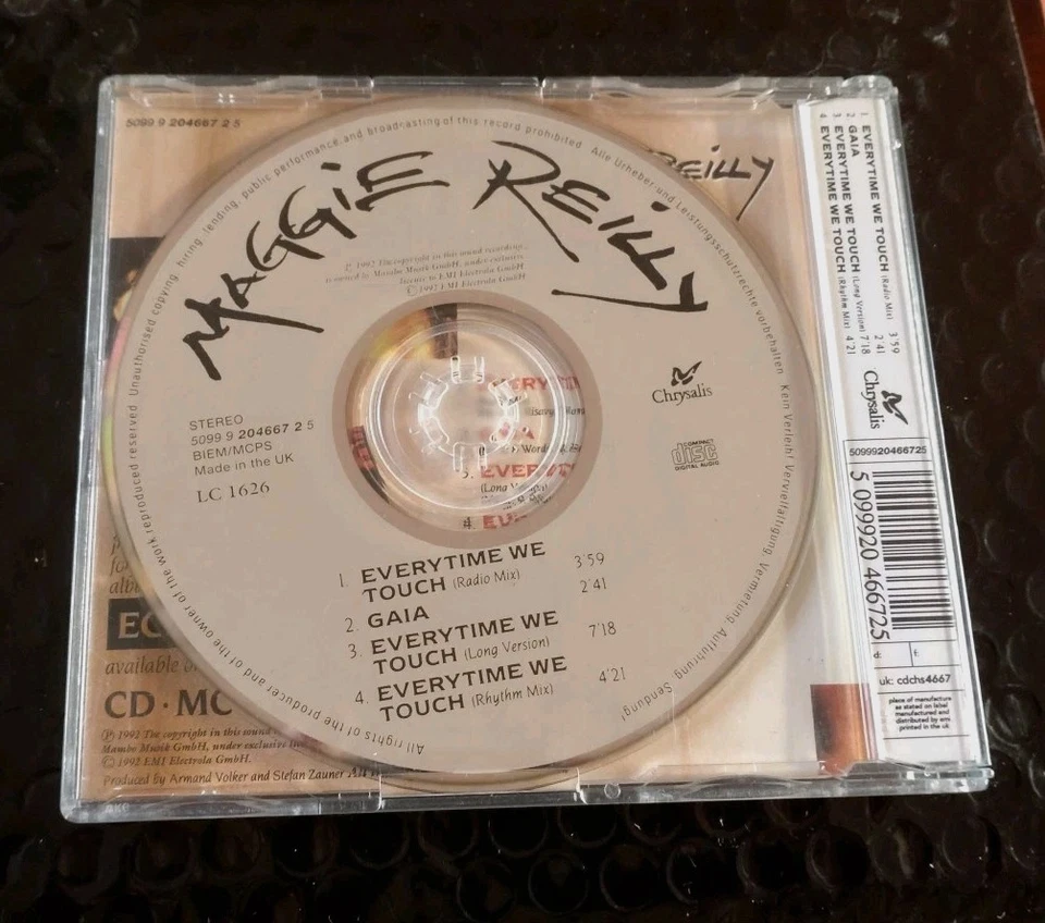 Maggie Reilly : Everytime We Touch CD Single (3 Versions, 1992) - Image 2 of 3