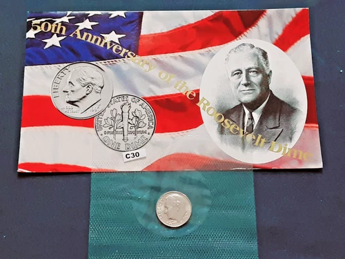 Beautiful 1996 W Roosevelt Dime BU West Point Mint US Coin FREE SHIPPING! C30