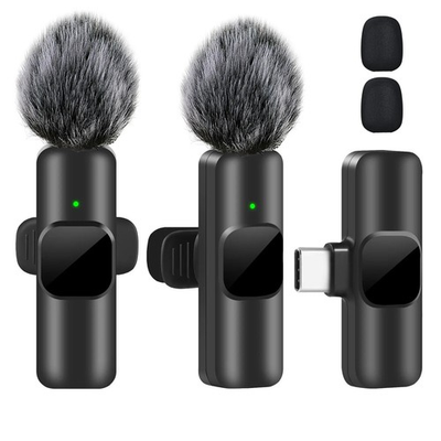 #ad K60 Wireless Lavalier Microphone Mini Audio Video Recording Mic For iPhone Andro $13.10