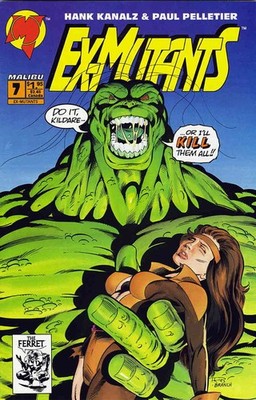 Ex-Mutants (Malibu) #7 FN; Malibu | w/Bag+Board