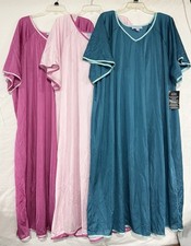 New 3-Only Necessities Women's 3X Long Pullover 100 Nylon Nightgown 30/32 Silky