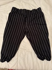 Pantalones de béisbol Demarini Wilson 36 medianos/grandes negros a rayas estilo braguita