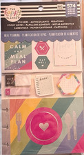 Happy Planner Meal Planning Stickers Sticky Notes Cardstock 574 Pieces Brand New