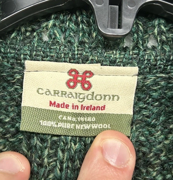Carraig Donn Mujer Talla S Verde Lana Manga Larga Cárdigan Suéter (T6) Foto 3 de 4