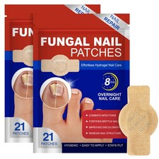 Nail Patches for Toenail Repair 42PCS Overnight Nail Support for Damaged, T...