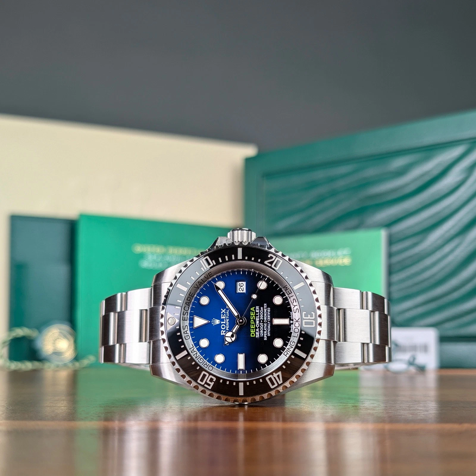 James Cameron Blue / D-Blue Rolex Sea-Dweller Deepsea with Box & Booklets 126660