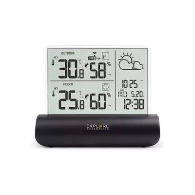 Explore Sci. Wsh4501 Barometer Glas LCD Schwarz Und Klar