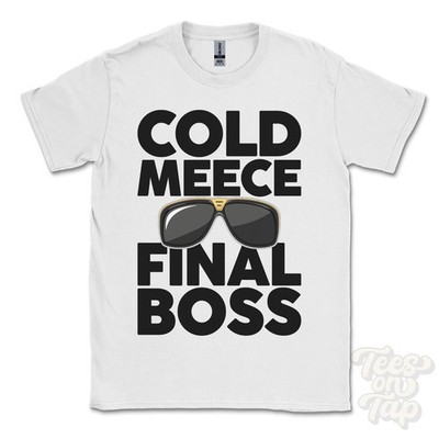 COLD MEECE FINAL BOSS T-SHIRT lustig Weihnachtsgeschenk Staffordshire Yarnfield kalt