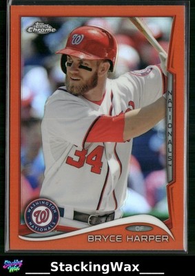 Bryce Harper 2014 Topps Chrome #150 Orange Refractor Washington Nationals