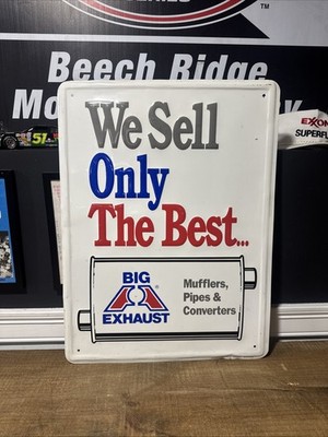 Vintage Big A advertising Metal Store Sign Exhaust Mufflers
