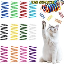 Interactive Cat Spring Toys Lightweight Coiled Plastic Pet Chaser Play Pack New