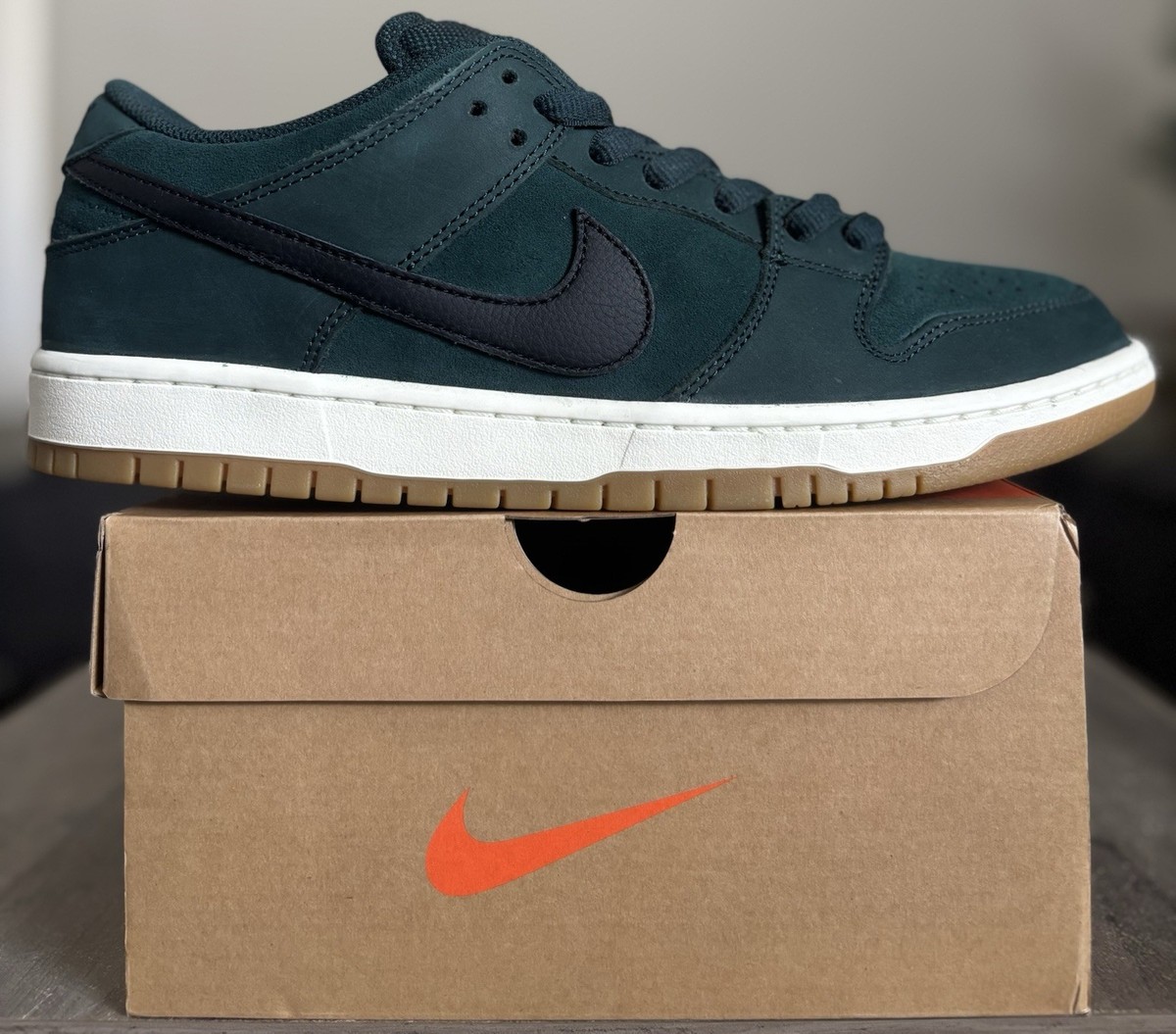 Size 12 - Nike SB Dunk Low Pro 'Deep Fir' Green Gum FJ1674-300
