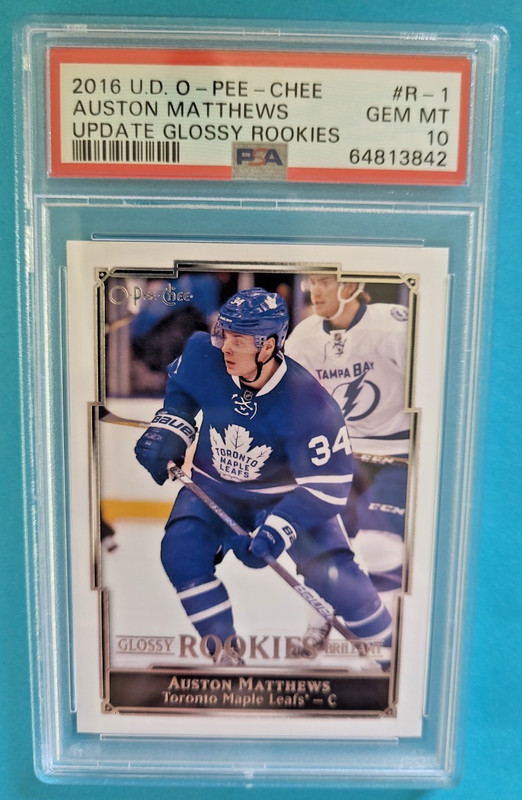 2016-17 Auston Matthews OPC O-PEE-CHEE R-1 Glossy Rookies RC PSA 10 GEM MINT