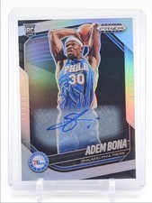 ADEM BONA 2024-25 PANINI PRIZM BLACK ROOKIE AUTOGRAPH SILVER RC AUTO Q6846