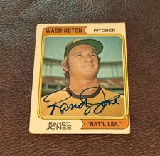 Randy Jones  Signed 1974 Washington Padres Error Card,  RC , Vintage Sig  Rare