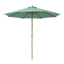 LAGarden 9Ft BOHO Market Patio Umbrella 260GSM Acrylic 5-Year-Non-Fading Green