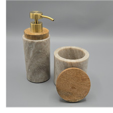 Kassatex New York San Marino Marble 2pc Bathroom Accessory Set