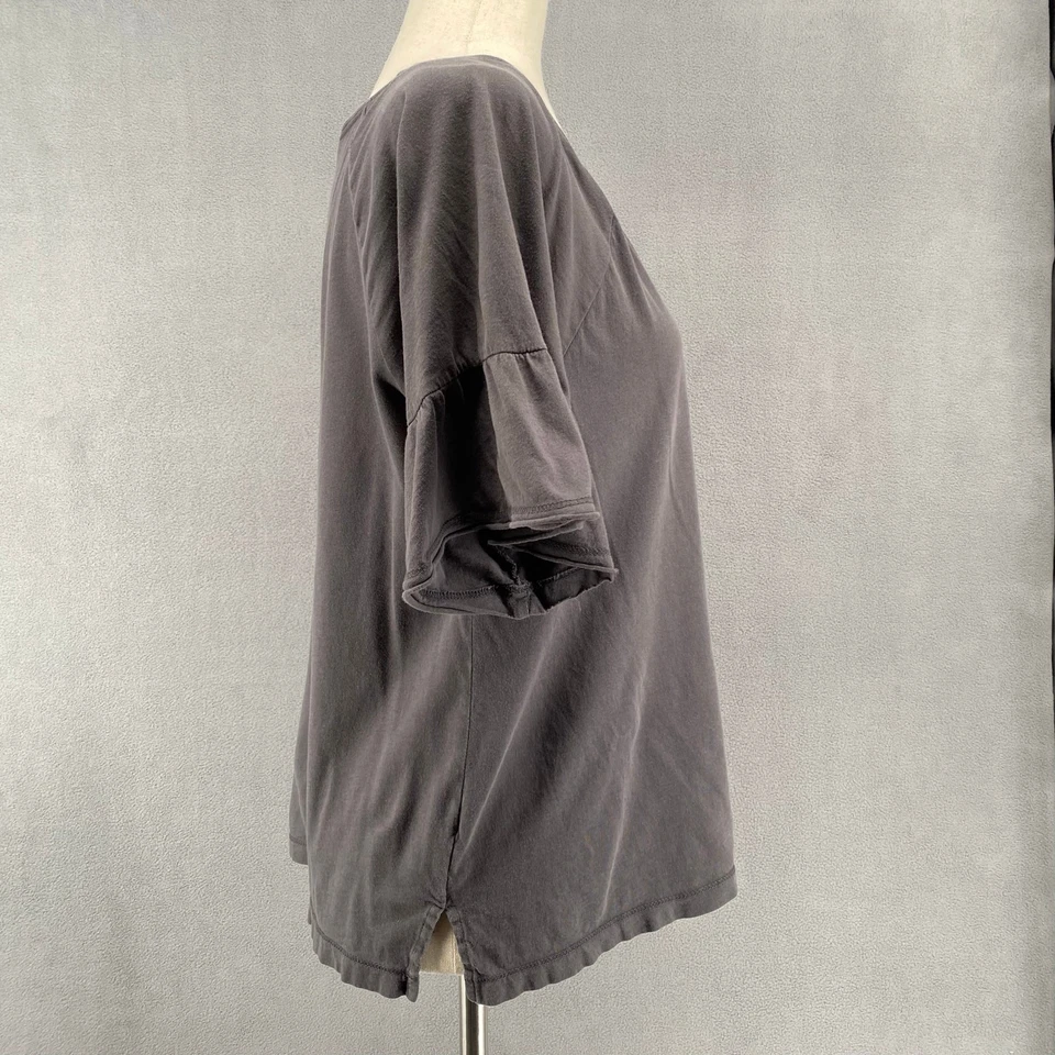 Camiseta Top Mujer Odd Molly Cuello en V Manga Volantes 2/M Gris Mariposa Algodón Foto 4 de 4