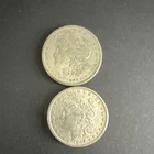 Morgan Silver Dollar 1884 & 1887 Circulated Uncertified US Coins Lot $1
