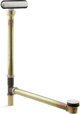 KOHLER 7271-BN Slotted Overflow Brass Bath Drain Toe-Tap Stopper Brushed Nickel