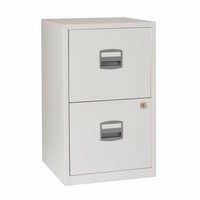 Bisley A4 Filing Cabinet Metal 2 Drawer Chalk White | 24 Hour Weekday Delivery