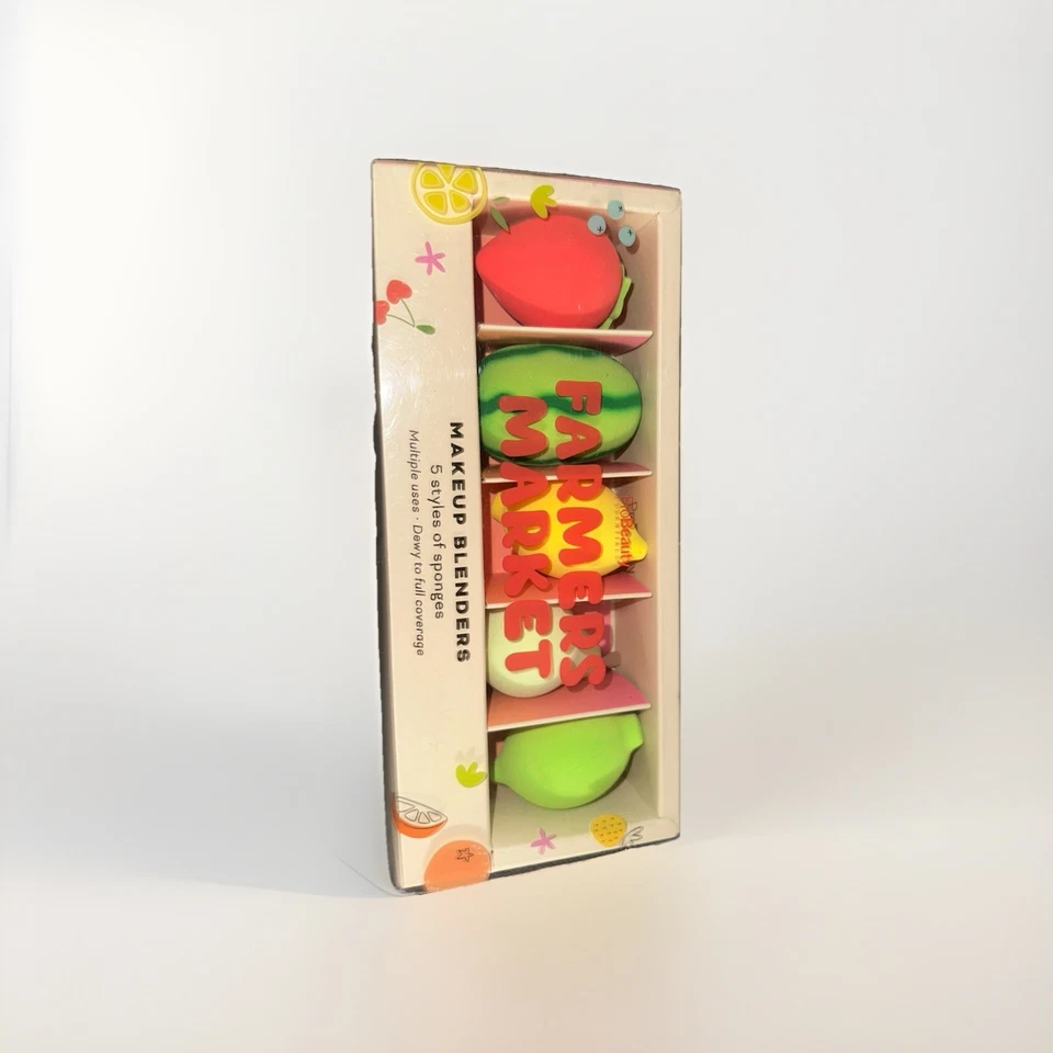 Juego de esponjas de maquillaje Pro Beauty Farmers Market 5 piezas licuadoras de frutas herramientas de belleza Foto 2 de 3