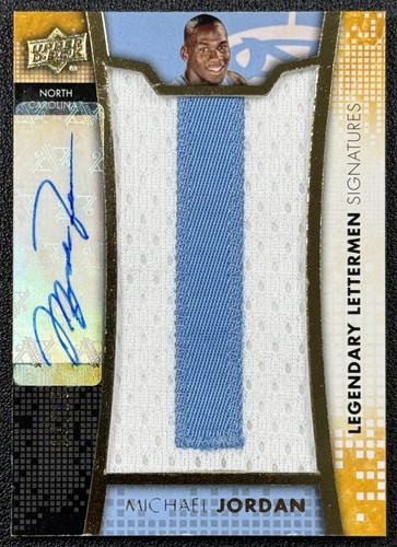 MICHAEL JORDAN 2014-15 UPPER DECK LETTERMEN LEGENDARY LETTER PATCH AUTO 10/15