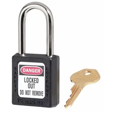 Master Lock 410Kaw400blk-3Xx1020 Lockout Padlock, Keyed Alike, Thermoplastic,