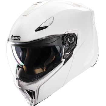 Icon Threshold Modular Helmet Full Face - Solid Gloss White - Adult Size Large