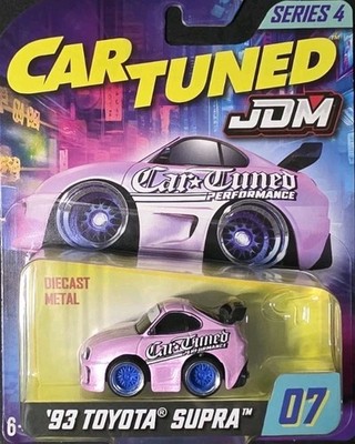 CarTuned JDM Series 4 '93 Toyota Supra Pink #07 Diecast MGA 1/64 New Sealed